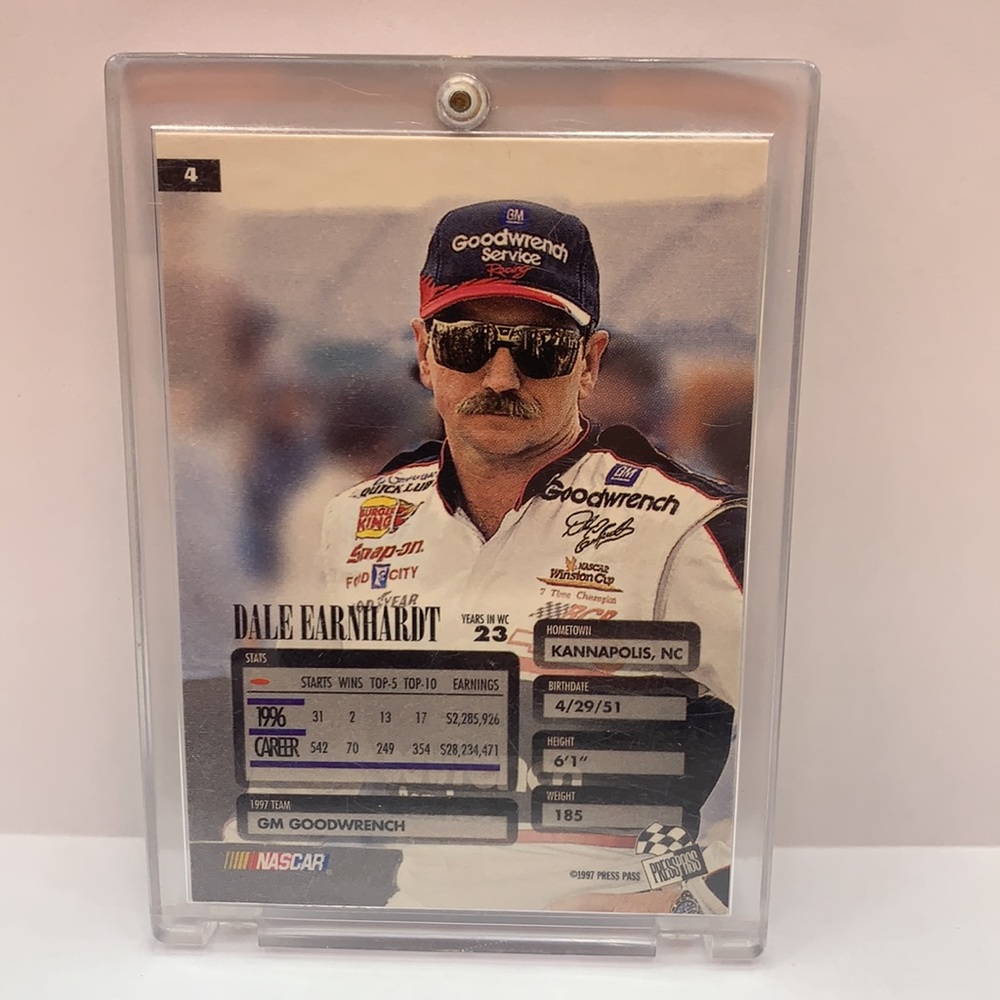 1997 Press Pass Premium Mirrors Dale Earnhardt #4 (MISC6) - Picture 2 of 2